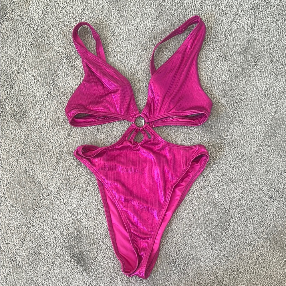 ASOS Pink One Piece Swimsuit with Modern Design